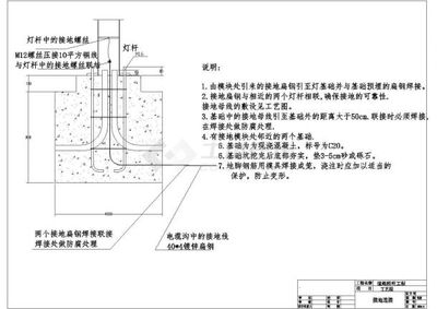 道路照明工程的地基系统设计施工图及施工要点分析